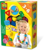 Opakowanie Drewniane korale - nauka nawlekania