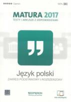 Okładka książki Język polski. Matura 2017. Testy i arkusze. Zakres podstawow