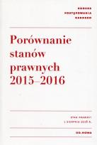 Okładka książki Kodeks postępowania karnego Porównanie stanów prawnych 2015-2016
