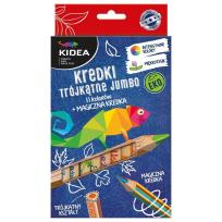 Opakowanie Kredki trójkątne grube eko 12 kolorów DERFORM