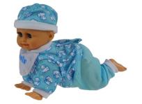 Opakowanie Lalka bobas raczkuje śmieje sie mówi niebieska