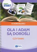 Okładka książki Pewny start Ola i Adam są dorośli. Czytanki