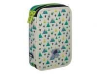 Opakowanie Piórnik 2 poz. z wyprawką Wild niebieski MILAN