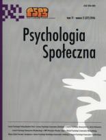Opakowanie Psychologia społeczna 2/2016