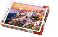 Opakowanie Puzzle 1000 Zachód słońca nad Santorini TREFL