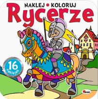 Okładka książki Rycerze - naklej, koloruj