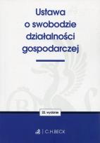 Okładka książki Ustawa o swobodzie działalności gospodarczej