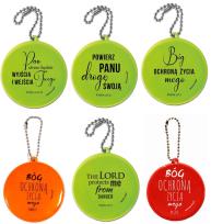 Opakowanie Zawieszka odblaskowa z cytatem pakiet 6 sztuk