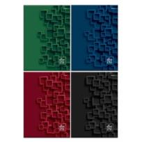 Opakowanie Zeszyt A4 Office Style w kratkę 60 kartek kwadraty 10 sztuk mix