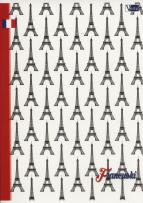 Opakowanie Zeszyt A5 Język francuski w kratkę 60 kartek 10 sztuk mix