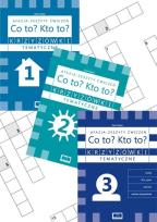 Okładka książki Afazja zeszyty ćwiczeń Co to? Kto to? Krzyżówki tematyczne 1,2,3