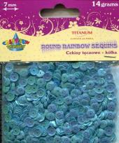 Opakowanie Dodatek dekoracyjny tęczowe cekiny okragłe 7mm/14g (CO7RB)