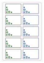 Opakowanie Etykiety A zielone/niebieskie