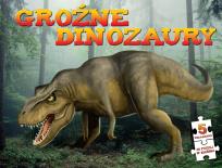 Okładka książki Groźne dinozaury Puzzle
