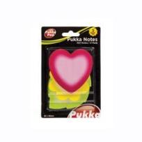 Opakowanie Karteczki samoprzylepne liść serce kwiat neon PUKK