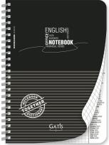 Opakowanie Kołozeszyt A5 w kratkę 80 kartek black&grey Język angielski