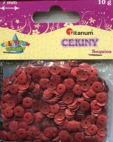 Opakowanie Konfetti Cekiny 7mm 10g matowe czerwone (CO7/1503)