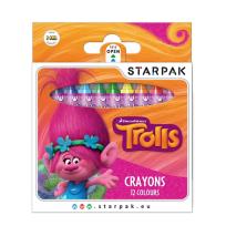 Opakowanie Kredki woskowe 12 kolorów Trolls