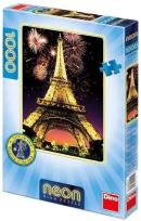 Opakowanie Puzzle 1000 Neon Wieża Eiffela DINO