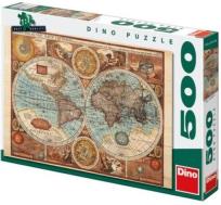 Opakowanie Puzzle 500 Mapa Świata DINO