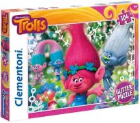 Okładka książki Puzzle Glitter Trolls 104