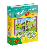 Okładka książki Puzzle magnetyczne Kot w butach