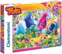 Okładka książki Puzzle SuperColor Trolls 104