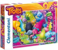 Okładka książki Puzzle SuperColor Trolls 60