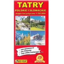 Okładka książki Tatry Polskie i Słowackie mapa 1:50 000