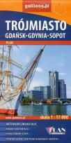 Okładka książki Trójmiasto Gdańsk - Gdynia - Sopot 1:17 000
