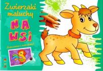 Okładka książki Zwierzaki maluchy. Na wsi. Malowanka z naklejkami