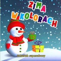 Okładka książki 30 kartek superzabawy. Zima w kolorach