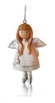 Opakowanie Aniołek do zawieszenia srebrny CHRISTMAS JOY