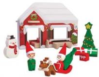 Opakowanie Domek wzór Świętego Mikołaja