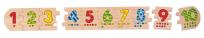Opakowanie Drewniane puzzle Cyfry do nauki liczenia