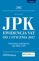 Okładka książki JPK Ewidencja VAT od 1 stycznia 2017