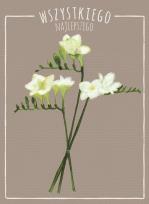 Opakowanie Karnet kwiaty akwarela Frezja 12x16,5 cm