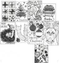 Okładka książki Kartki świąteczne do kolorowania wz.II (9szt) MIX