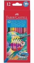 Opakowanie Kredki Rybka z pędzelkiem 12 kolorów FABER CASTELL