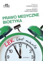 Okładka książki LEK last minute Prawo medyczne Bioetyka