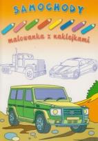 Okładka książki Malowanka z naklejkami. Samochody