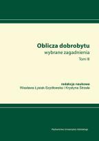 Opakowanie Oblicza dobrobytu. Wybrane zagadnienia. Tom III