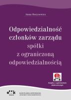 Okładka książki Odpowiedzialność członków zarządu spółki z ograniczoną odpowiedzialnością