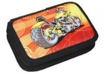 Opakowanie Piórnik trzykomorowy z wyposażeniem Motorbike