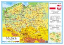 Opakowanie Podkładka na biurko Polska mapa fizyczna