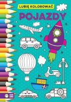 Okładka książki Pojazdy Lubię kolorować