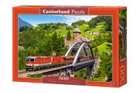 Opakowanie Puzzle Train on the Bridge 500