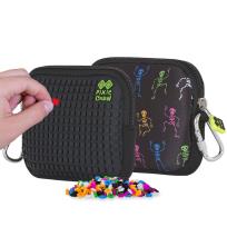 Opakowanie Saszetka czarna w kolorowe kościotrupy