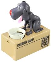 Opakowanie Skarbonka pies zlizuje monety czarny