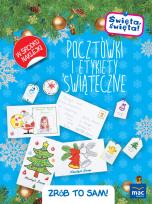 Okładka książki Święta święta Pocztówki i etykiety świąteczne Zrób to sam
